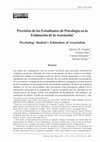 Research paper thumbnail of Precisión de los estudiantes de psicología en la estimación de la asociación