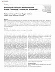 Research paper thumbnail of Inclusion of Theory for Evidence-Based School Counseling Practice and Scholarship