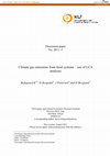 Research paper thumbnail of Climate gas emissions from food systems – use of LCA analyses