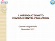 Research paper thumbnail of INTRODUCTION TO ENVIRONMENTAL POLLUTION