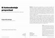 Research paper thumbnail of El Autosabotaje proyectual. Docencia arquitectónica en situaciones adversas = Project Self-sabotage Architectural teaching in adverse situations