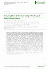 Research paper thumbnail of Analyzing Effects Of Climate Variability In The Nexus Of Informal Microfinance Institutions: A Case Study Of Tharaka South Subcounty, Kenya