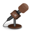 Mic Foam Brown Icon