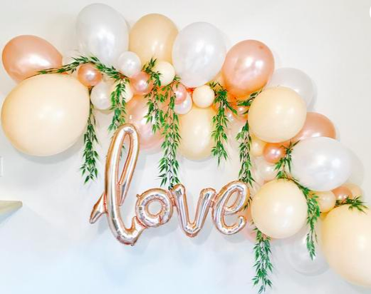 bridal shower balloon garland