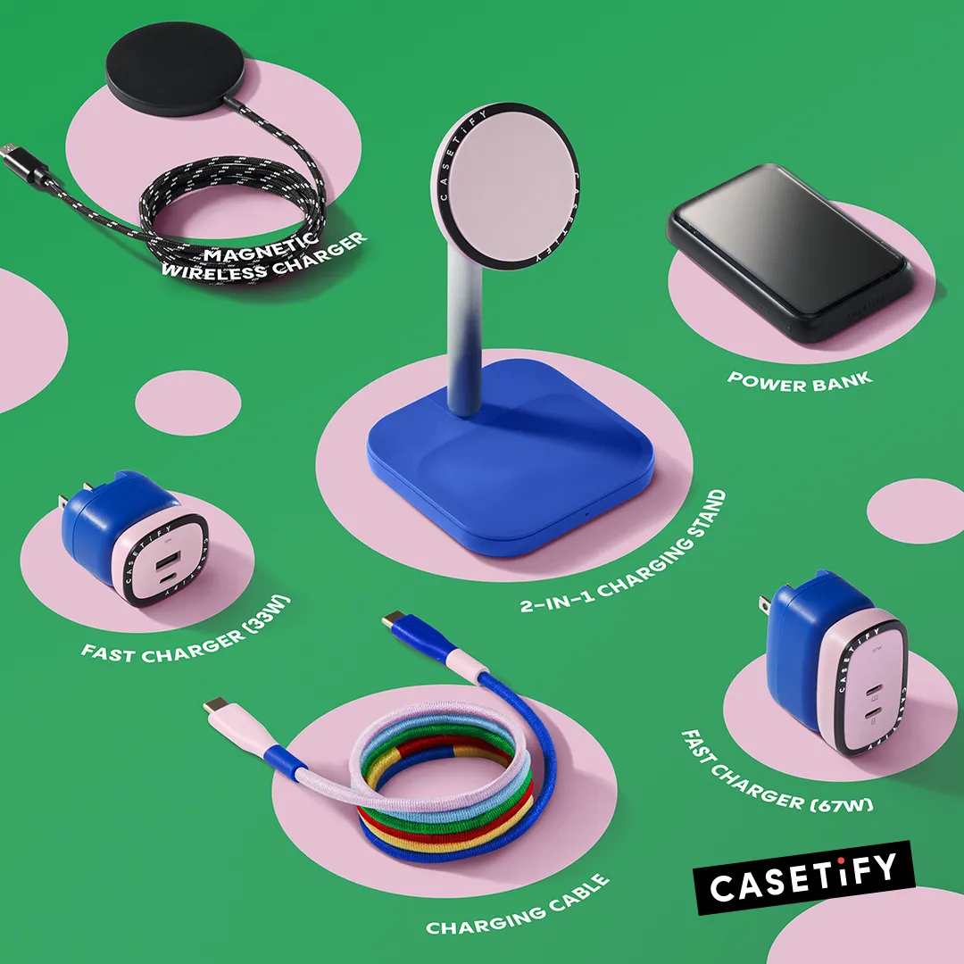 CASETiFY’s PowerThru by CASETiFY™ Collection: New Wireless Car Charger, Fast Charger & 240W Cable