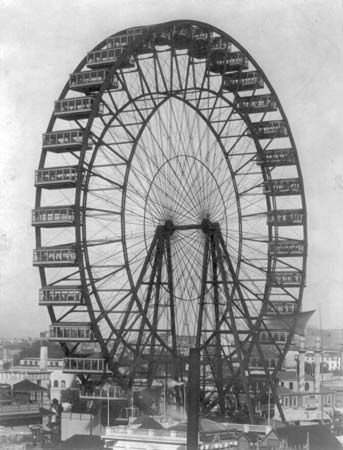 George Ferris's wheel attraction, c. 1893