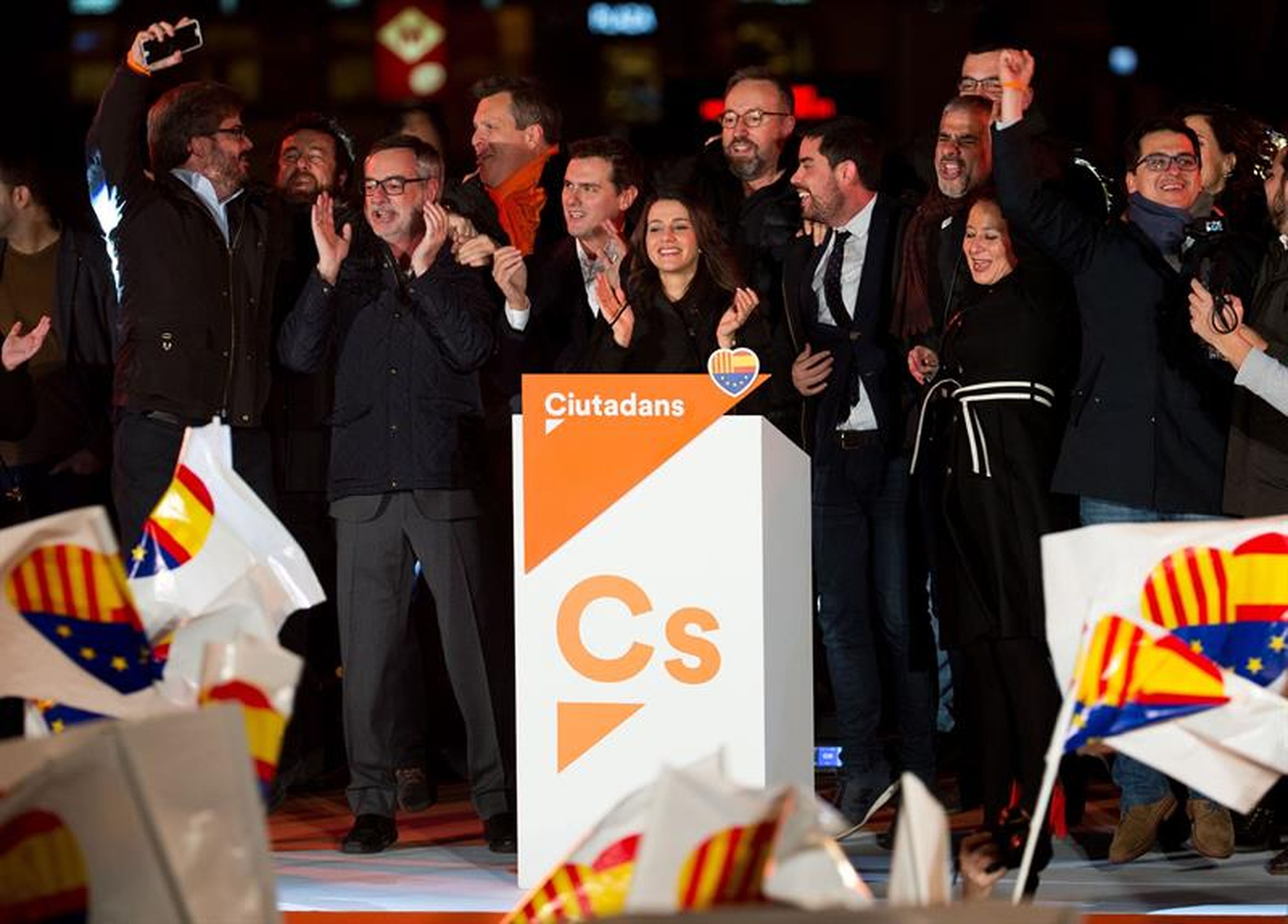 Inés Arrimadas, en la noche electoral del 21D en Barcelona