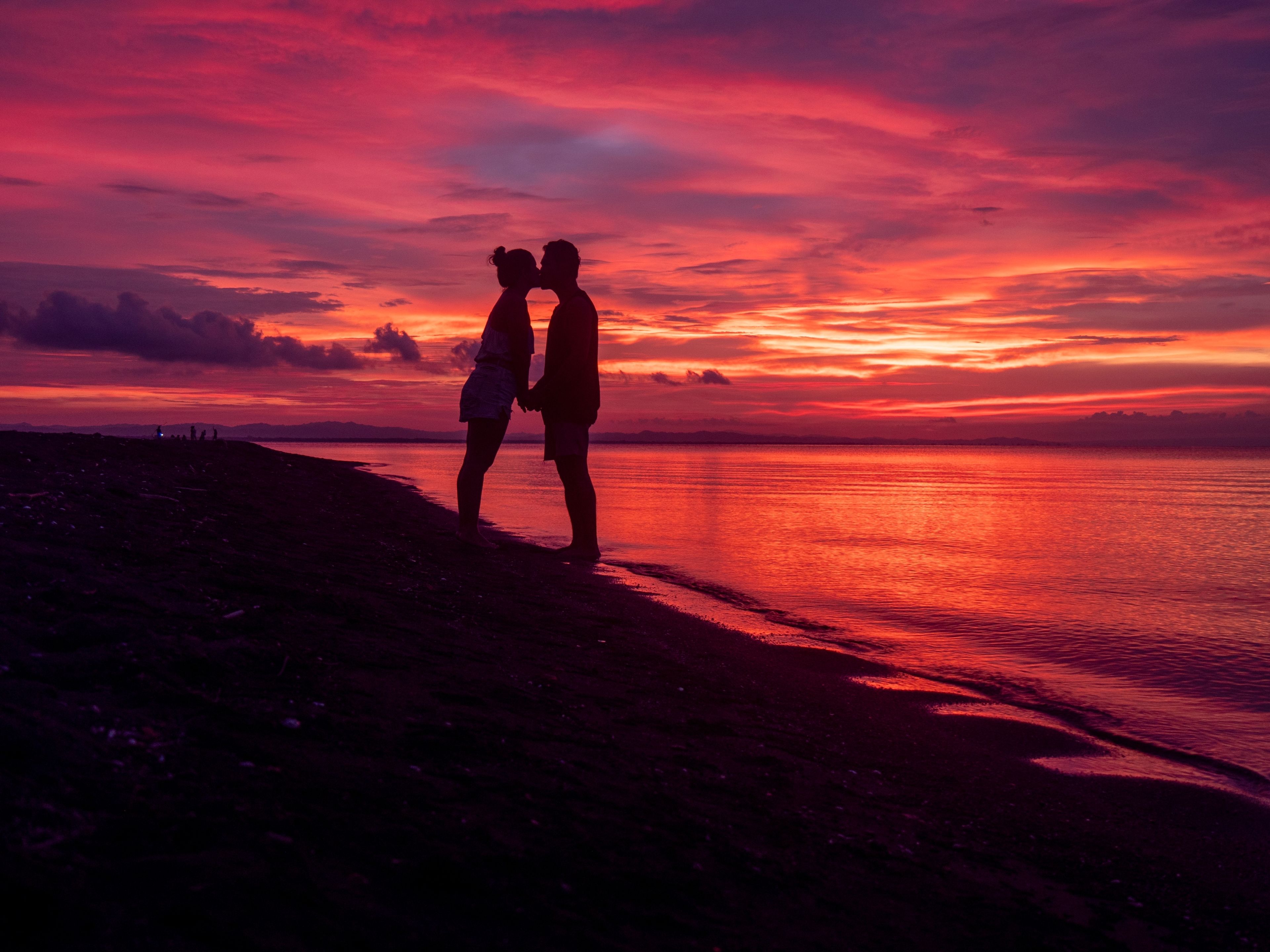 Destino paisaje pareja romántica