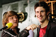 Mark Watson Makes The World Substantially Better. Image shows from L to R: Poet (Tim Key), Mark Watson. Copyright: BBC