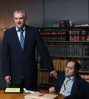 Cuckoo. Image shows from L to R: Ken (Greg Davies), Steve (Kenneth Collard). Copyright: Roughcut Television