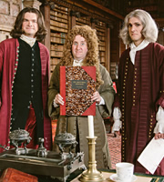 Horrible Histories. Image shows from L to R: Simon Farnaby, Jim Howick, Mathew Baynton. Copyright: Lion Television / Citrus Television