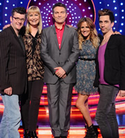 Odd One In. Image shows from L to R: Joe Pasquale, Siân Lloyd, Bradley Walsh, Caroline Flack, Russell Kane. Copyright: Zeppotron