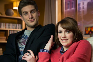 Siblings. Image shows from L to R: Dan (Tom Stourton), Hannah (Charlotte Ritchie). Copyright: Bwark Productions