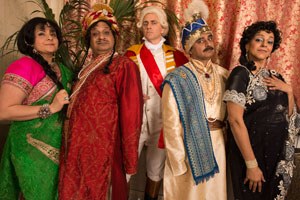 Goodness Gracious Me. Image shows from L to R: Nina Wadia, Kulvinder Ghir, Dave Lamb, Sanjeev Bhaskar, Meera Syal. Copyright: BBC