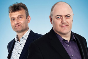 Mock The Week. Image shows from L to R: Hugh Dennis, Dara O Briain