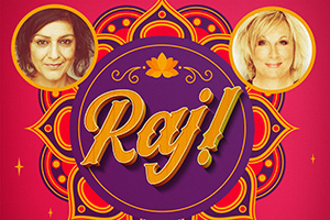 Raj!. Image shows from L to R: The Rajmata (Meera Syal), Boudica, The Dowager Duchess of Scathingtongue (Jennifer Saunders)