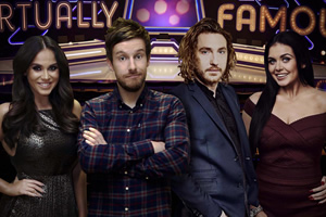 Virtually Famous. Image shows from L to R: Vicky Pattison, Chris Ramsey, Seann Walsh, Scarlett Moffatt