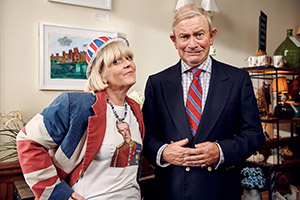 The Windsors. Image shows from L to R: Pru (Polly Kemp), Charles (Harry Enfield). Copyright: Noho Film and TV