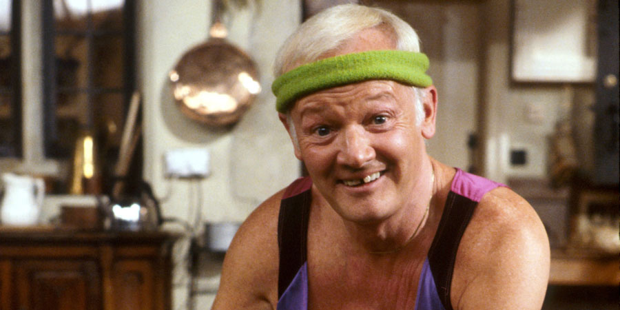 Grace & Favour. Mr. Wilberforce Clayborne Humphries (John Inman). Copyright: BBC