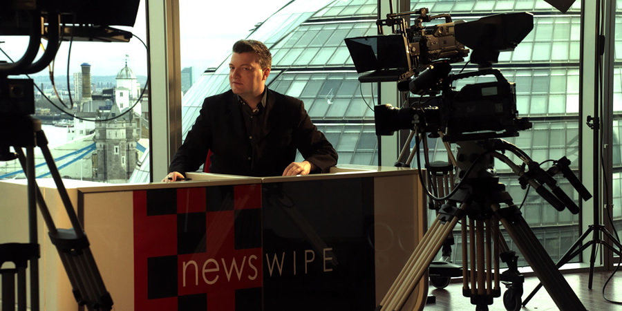 Newswipe With Charlie Brooker. Charlie Brooker. Copyright: Zeppotron