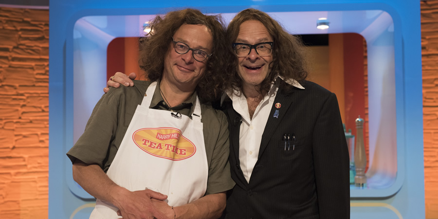 Harry Hill's Tea Time. Image shows from L to R: Hugh Fearnley-Whittingstall, Harry Hill. Copyright: Nit TV