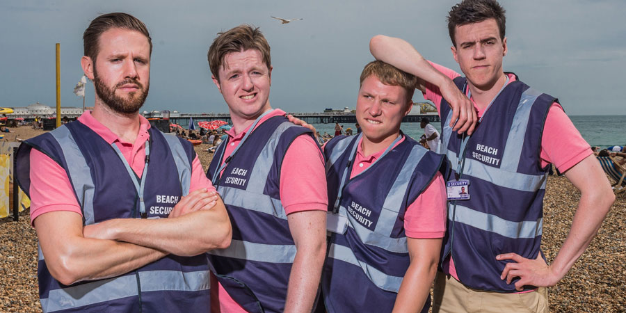 Impractical Jokers UK. Image shows from L to R: David Moon, Lee Griffiths, Matt Ralph, Paul Richard Biggin. Copyright: Yalli Productions