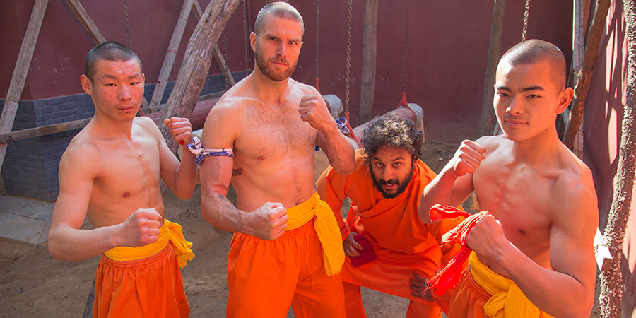 Joel & Nish Vs The World. Image shows from L to R: Joel Dommett, Nish Kumar. Copyright: Rumpus Media