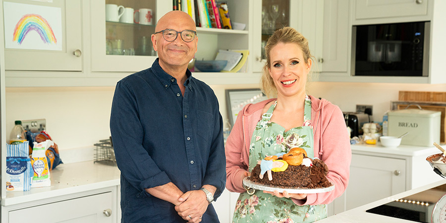 Meet The Richardsons. Image shows left to right: Gregg Wallace, Lucy (Lucy Beaumont)