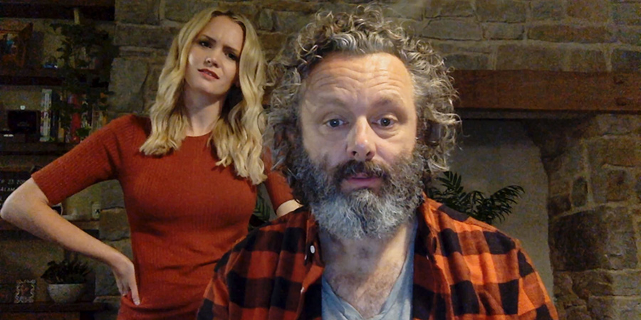 Staged. Image shows from L to R: Anna (Anna Lundberg), Michael (Michael Sheen)