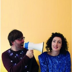 Cassie Atkinson and Oh Standfast: Comedy in Progress. Image shows from L to R: Graham Goddard, Cassie Atkinson