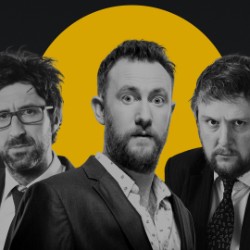 No More Jockeys. Image shows from L to R: Mark Watson, Alex Horne, Tim Key