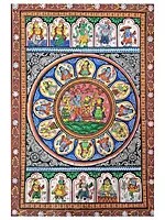 Krishna Leela - Ten Incarnations of Lord Vishnu | Natural Stone Colors | By Surendra Nath Swain