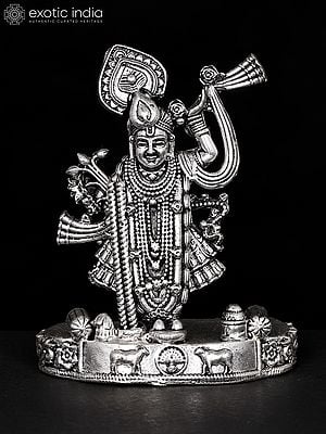 4" Small Superfine Shrinathji Brass Statue