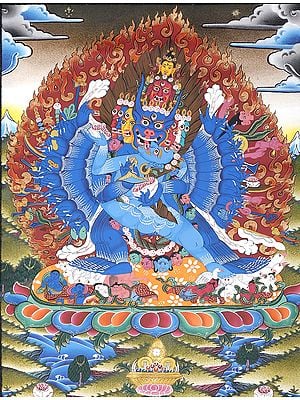 Yamantaka in Yab Yum - Tibetan Buddhist