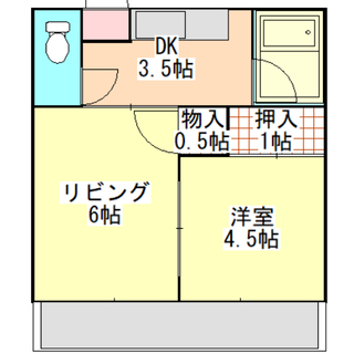 初期費用50,000円で入居できます。(家賃一カ月分含む)家賃35,000円の1LDK - 土浦市