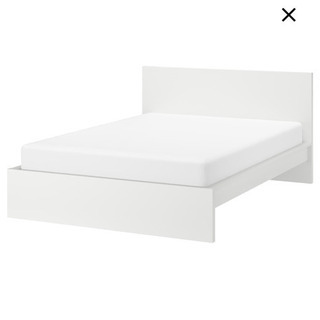 超美品　イケア　マルム　ダブル　白　IKEA MALM 