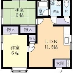 【初期費用・家賃1ヶ月・インターネットが全部無料＆ペット可(最大15.1万円分)】2LDK・53㎡ エアコン全室設置 - 小美玉市