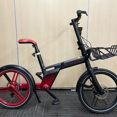 HONBIKE チェーンレス電動自転車　TOGO01　ブラック×レッド