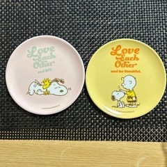 新品スヌーピ　エコバッグ＆プレート