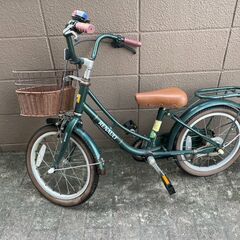 キッズ自転車　No.1560　グリーン　16インチ　スタンドなし...