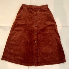 新品　w closet ブラウン コーデュロイ ロングスカート　...