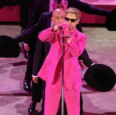  Ryan Gosling performs 'I'm Just Ken' from "Barbie" onstage during the 96th Annual Academy Awards at Dolby Theatre on March 10, 2024 in Hollywood, California. (Photo by Kevin Winter/Getty Ima