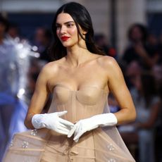 Kendall Jenner walking in the Vogue World runway show in Paris