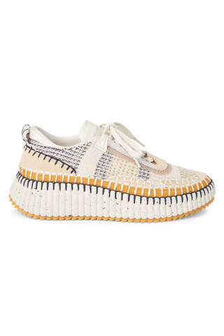 Chloé Nama Mixed Media Platform Sneakers