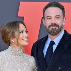 Jennifer Lopez and Ben Affleck attend the "AIR" premiere in Los Angeles on March 27, 2023.