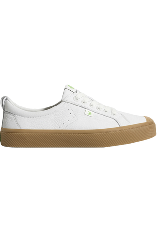 Cariuma OCA Low White Premium Leather/Gum Sneaker