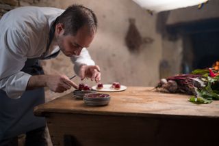 A still of Chef Alexandre Couillon in the TV show 'Chef's Table: France'