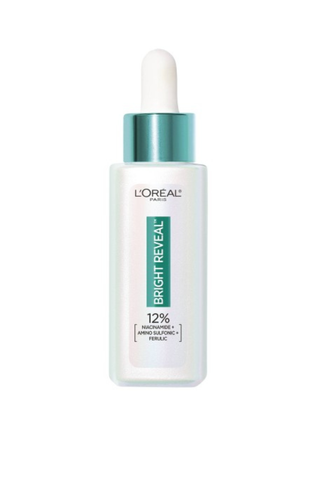 L'Oreal Paris Bright Reveal 12 Percent Niacinamide Dark Spot Serum on a white background