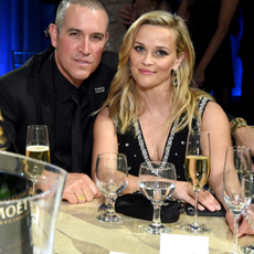 Talent agent Jim Toth (L) and producer-actor Reese Witherspoon attend Moet & Chandon celebrate The 23rd Annual Critics' Choice Awards at Barker Hangar on January 11, 2018 in Santa Monica, California