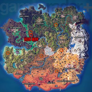 Fortnite Stark Industries Chests locations map